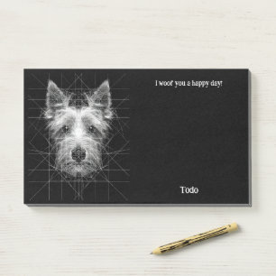 Australian Terrier Abstract Art Dog Name Post-it Notes