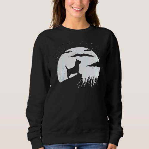 Australian Terrier and Moon Halloween   Sweatshirt