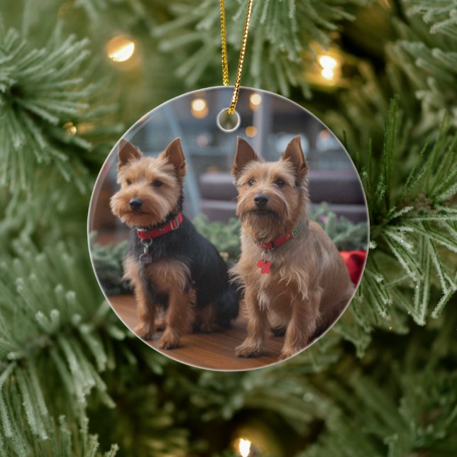 Australian Terrier Christmas Cruise: Pawsome  Ceramic Ornament (Tree)