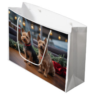 Australian Terrier Christmas Cruise: Pawsome  Large Gift Bag
