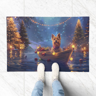 Australian Terrier Christmas Festive Voyage Doormat