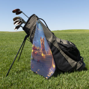 Australian Terrier Christmas Festive Voyage Golf Towel