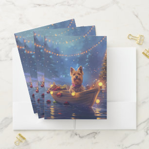 Australian Terrier Christmas Festive Voyage Pocket Folder
