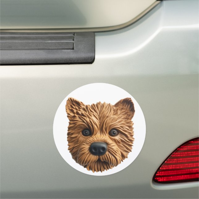 Australian Terrier Dog 3D Inspired Car Magnet (In Situ)