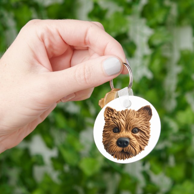 Australian Terrier Dog 3D Inspired Keychain (Hand)