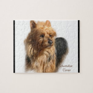 Australian Terrier Dog Art Jigsaw Puzzle