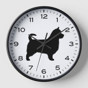 Australian Terrier Dog Breed Silhouette Clock