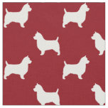 Australian Terrier Dog Breed Silhouettes Patterned Fabric