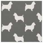 Australian Terrier Dog Breed Silhouettes Patterned Fabric