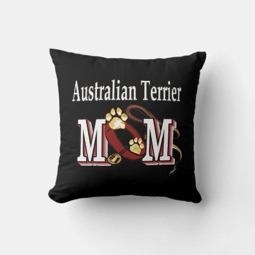 Australian Terrier Dog MOM Throw Pillow