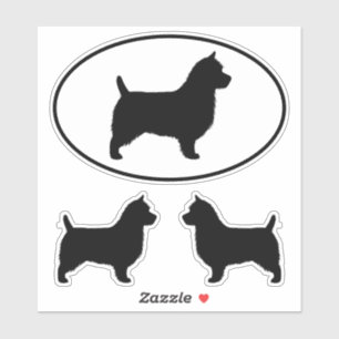 Australian Terrier Dog Silhouettes Vinyl Stickers