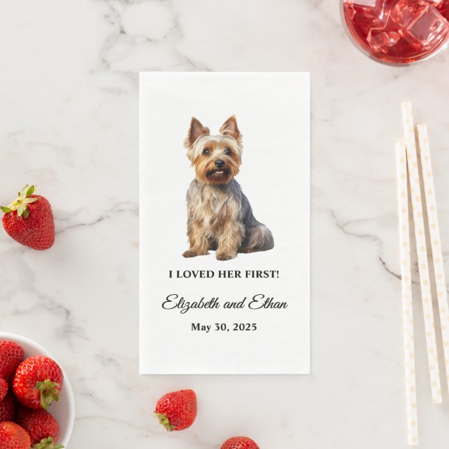 Australian Terrier Dog Wedding  Paper Guest Towels (Insitu)