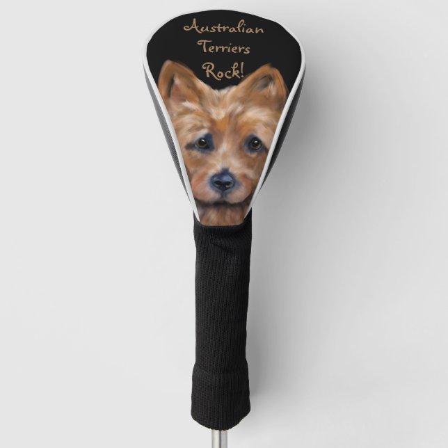 Australian Terrier Golf Head Cover (Front)