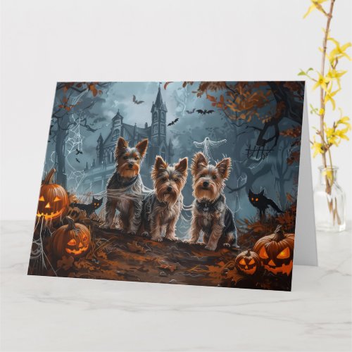 Australian Terrier Halloween Night Doggy Delight Card