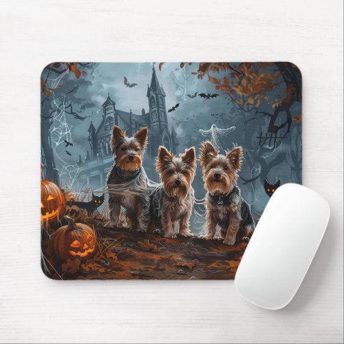 Australian Terrier Halloween Night Doggy Delight Mouse Pad