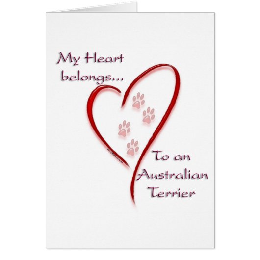 Australian Terrier Heart Belongs (Front)