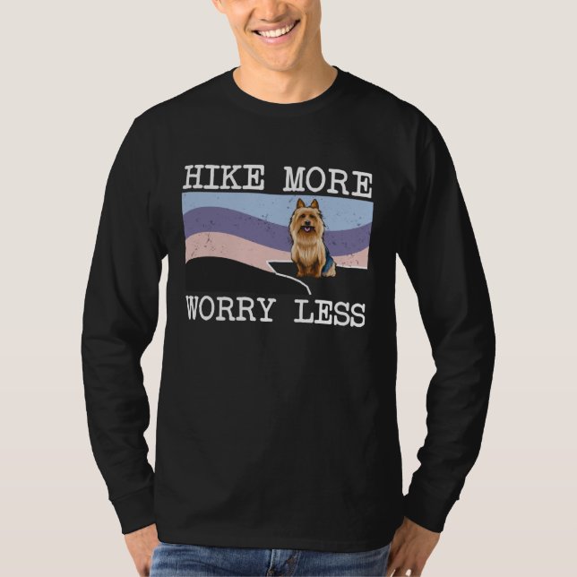 Australian Terrier Hike More Worry Less Graphic Hi T-Shirt (Front)