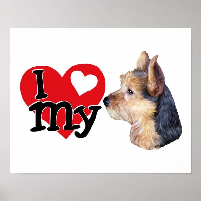 Australian Terrier I (heart) my Poster (Front)