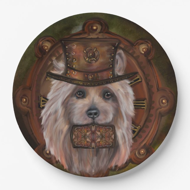 AUSTRALIAN TERRIER  PAPER PLATES (Front)