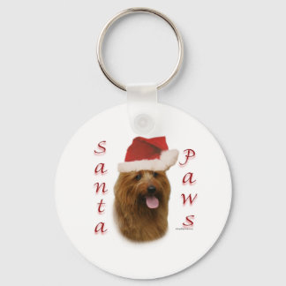 Australian Terrier Santa Paws Keychain