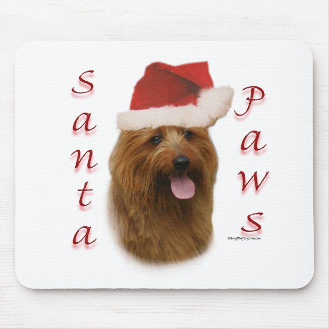 Australian Terrier Santa Paws Mouse Pad (Front)