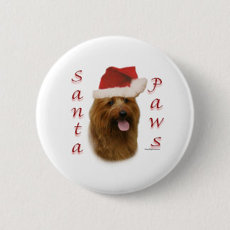 Australian Terrier Santa Paws Pinback Button