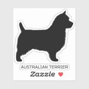 Australian Terrier Silhouette Aussie Dog Vinyl Sticker