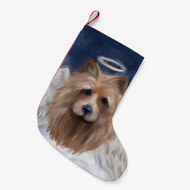 AUSTRALIAN TERRIER SMALL CHRISTMAS STOCKING (Front (Hanging))