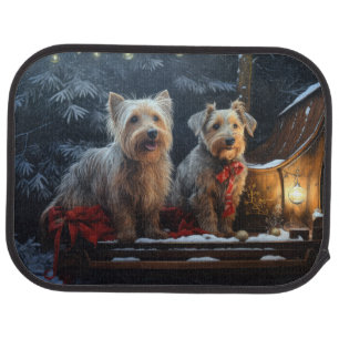 Australian Terrier Snowy Sleigh Christmas Decor Car Floor Mat