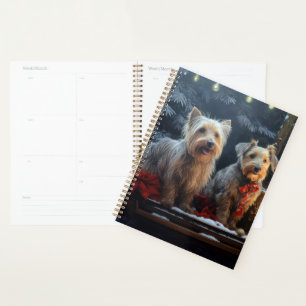 Australian Terrier Snowy Sleigh Christmas Decor  Planner