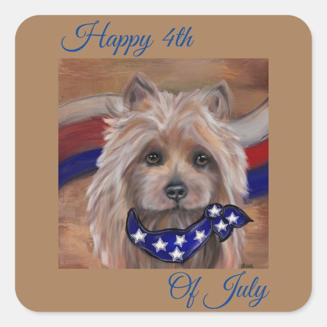  AUSTRALIAN TERRIER   SQUARE STICKER (Front)