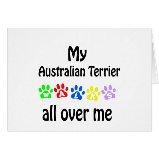 Australian Terrier Walks Design Cards (Front Horizontal)