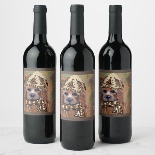 AUSTRALIAN TERRIER WINE LABEL (Bottles)