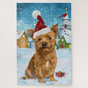 Australian Terrier Winter Wonderland Christmas Jigsaw Puzzle