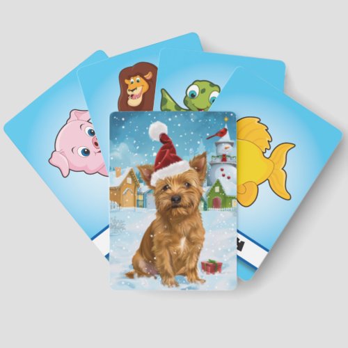 Australian Terrier Winter Wonderland Christmas  Matching Game Cards