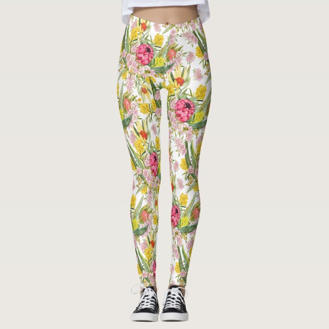 Australian Tropical Summer Leggings (Front)