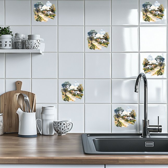 Australian Village  Ceramic Tile (Creator Uploaded)