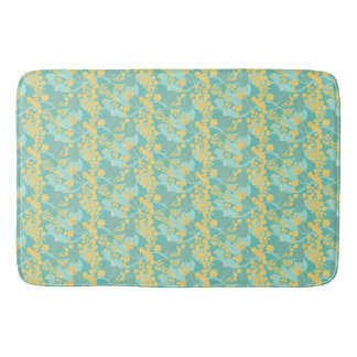Australian wattle blossoms bath mat