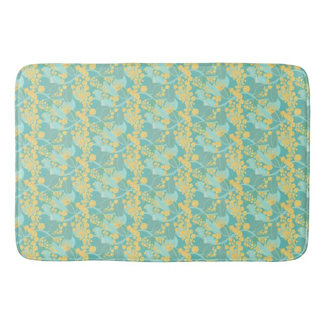 Australian wattle blossoms bath mat (Front)
