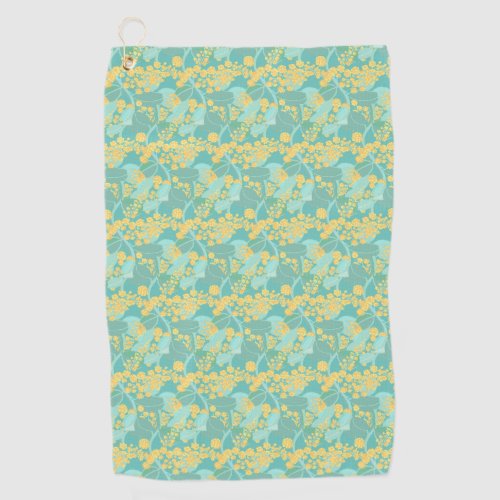 Australian wattle blossoms golf towel