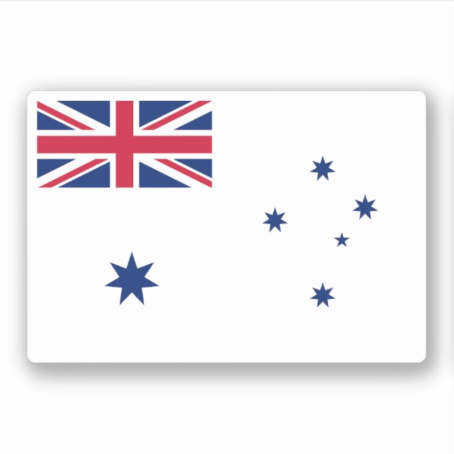 Australian White Ensign Sticker (Front)