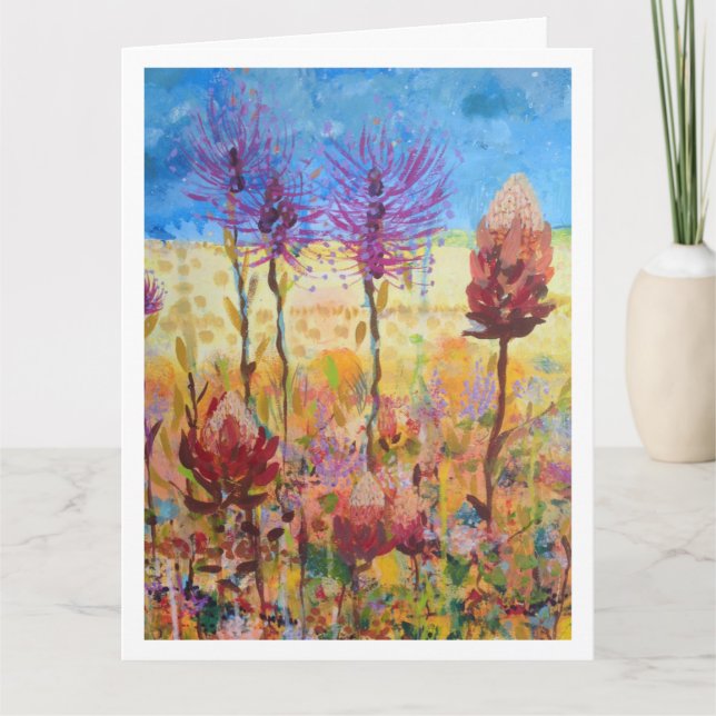 Australian wildflower art greetings from Australia Card (Front)