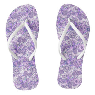 Australian Wildflower Garden Flip Flops