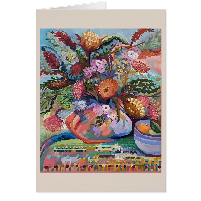 Australian wildflowers art print cards (Front)