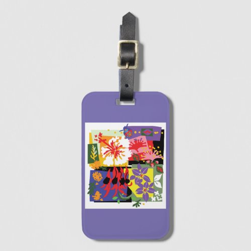 Australian WILDFLOWERS _ Floral celebratio _Purple Luggage Tag