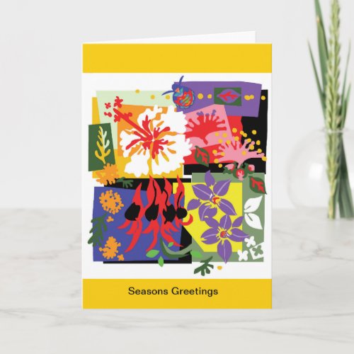 Australian WILDFLOWERS _ Floral celebration Holiday Card