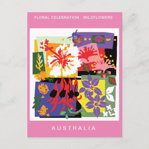 Australian WILDFLOWERS _ Floral celebration  Invitation Postcard