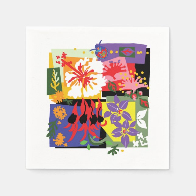 Australian WILDFLOWERS - Floral Celebration Napkins (Front)