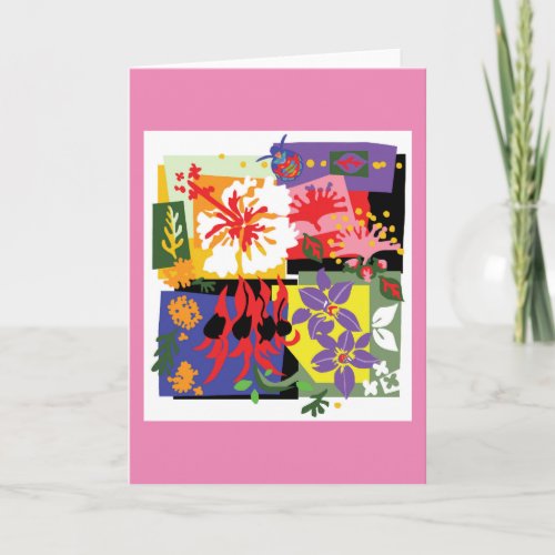 Australian WILDFLOWERS _ Floral Celebration_Pink Card