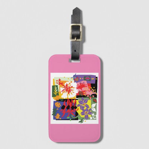 Australian WILDFLOWERS _ Floral Celebration _ Pink Luggage Tag